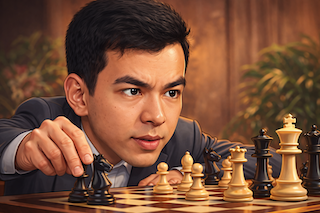 ChessBase: UzChess Cup: Exciting sixth round leaves Madaminov and Vokhidov tied for first